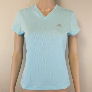 [Adidas] Blue waffle honeycomb weave knit short